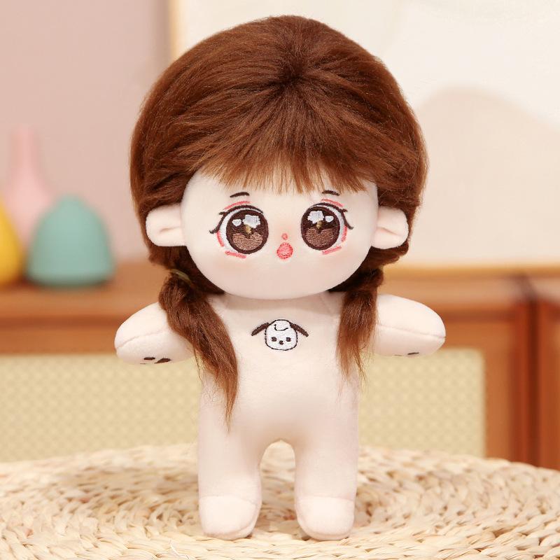 

20 см хлопковая кукла с одеждой плюшевая кукла девочка нарядная кукла девочка пара знаменитость подарок 20cm (no skeleton)