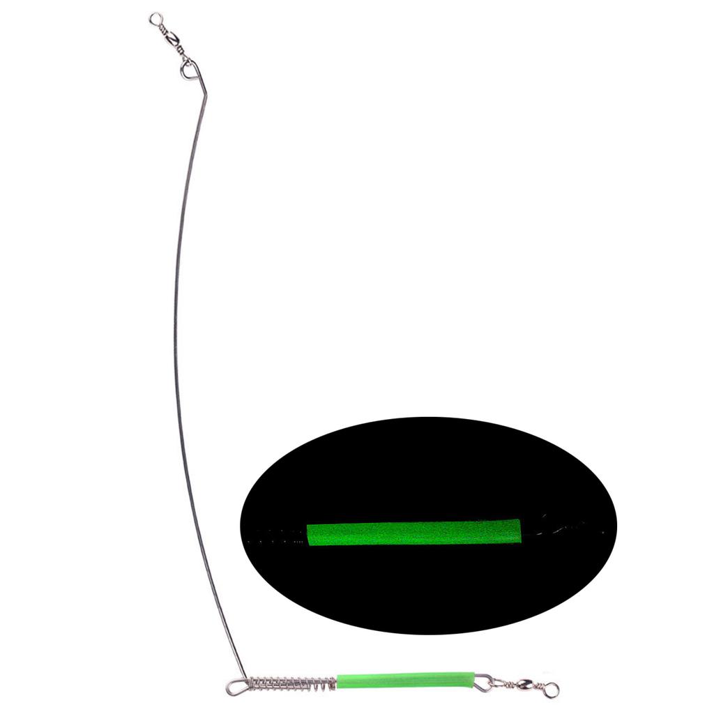 10pcs Sea Fishing Balance Steel Wire Saltwater Fishing Rigs Connector with Spring Swivel Fishing Tackle Tool 20/30/40cm