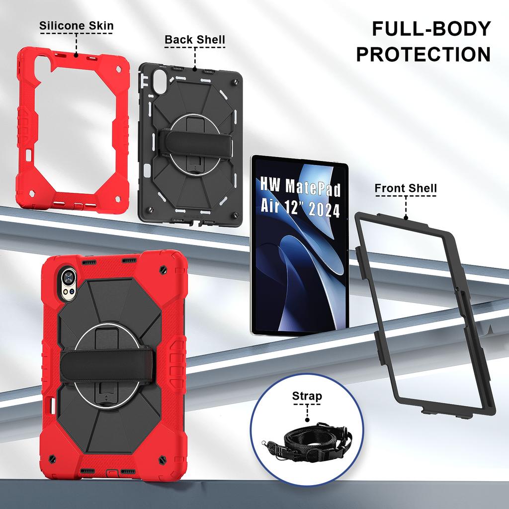 360 - Degree All - Round Protection! Multifunctional Tablet Case for Huawei MatePad Air (2024) 12.0" (NO MatePad Air 2023 11.5")