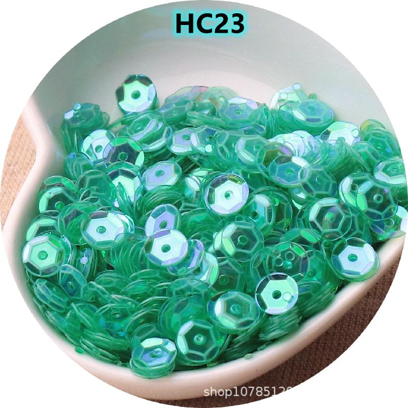 Paetês Côncavos Redondos AB Iridescentes de 6mm - Peças Curvas Brilhantes para Acessórios de Roupa e Joias DIY