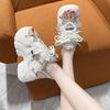 8,5 cm Damen Sandalen Plateau Dicke Sohle Klobige Schuhe Plateau Ins Casual Sommerschuhe Sandalen Beige Schwarz Bequem
