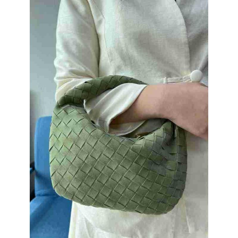 

Женская сумка маленькая матовая плетеная сумка новая сумка-круассан ручная сумка модная 28*4*22cm светло-зеленый