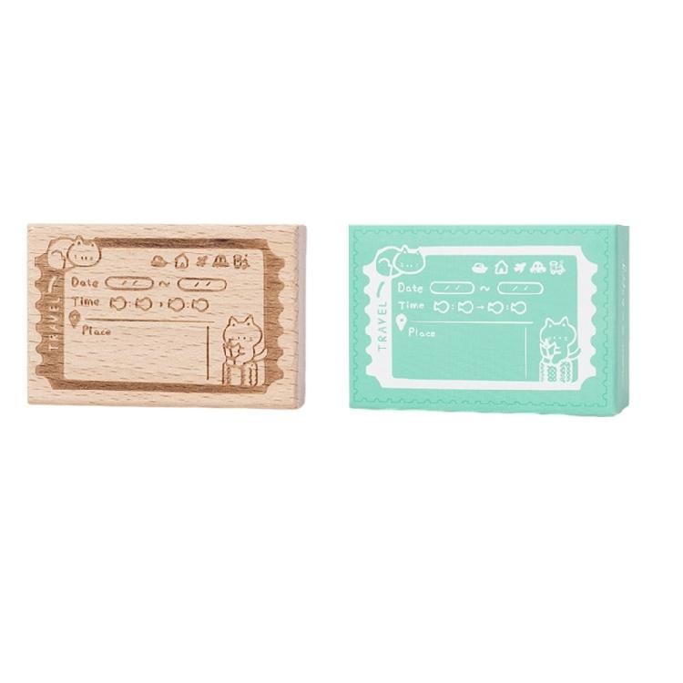 Animal Kitten Themed Wood Stamp Wood Craft Stamp for Card Making Scrapbooking Photo Album Journaling Craft Project