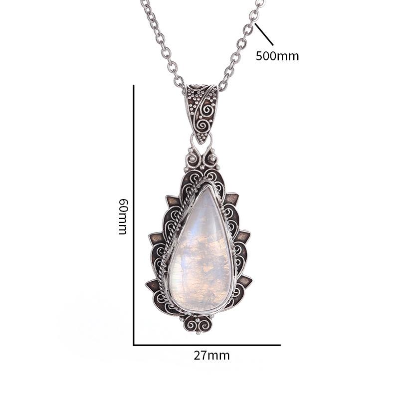 Eco Friendly Cubic Zirconia Teardrop Pendant Necklace Fashion Versatile Jewelry