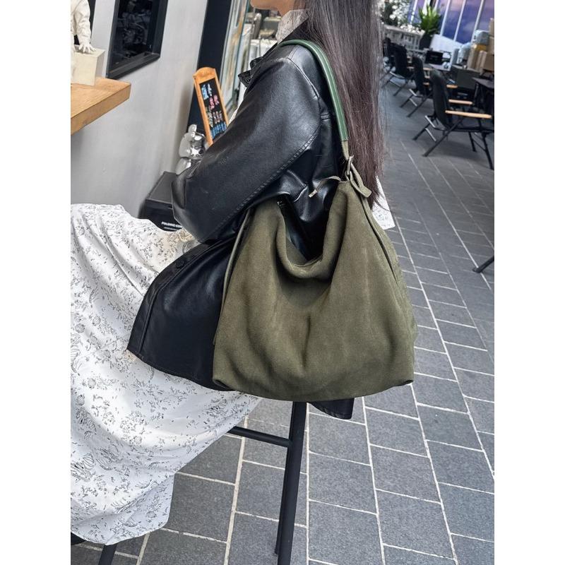 Neue Leder Kuhleder Wildleder Premium Tragetasche Hobo Schulter Umhängetasche Damen Tasche Große Kapazität