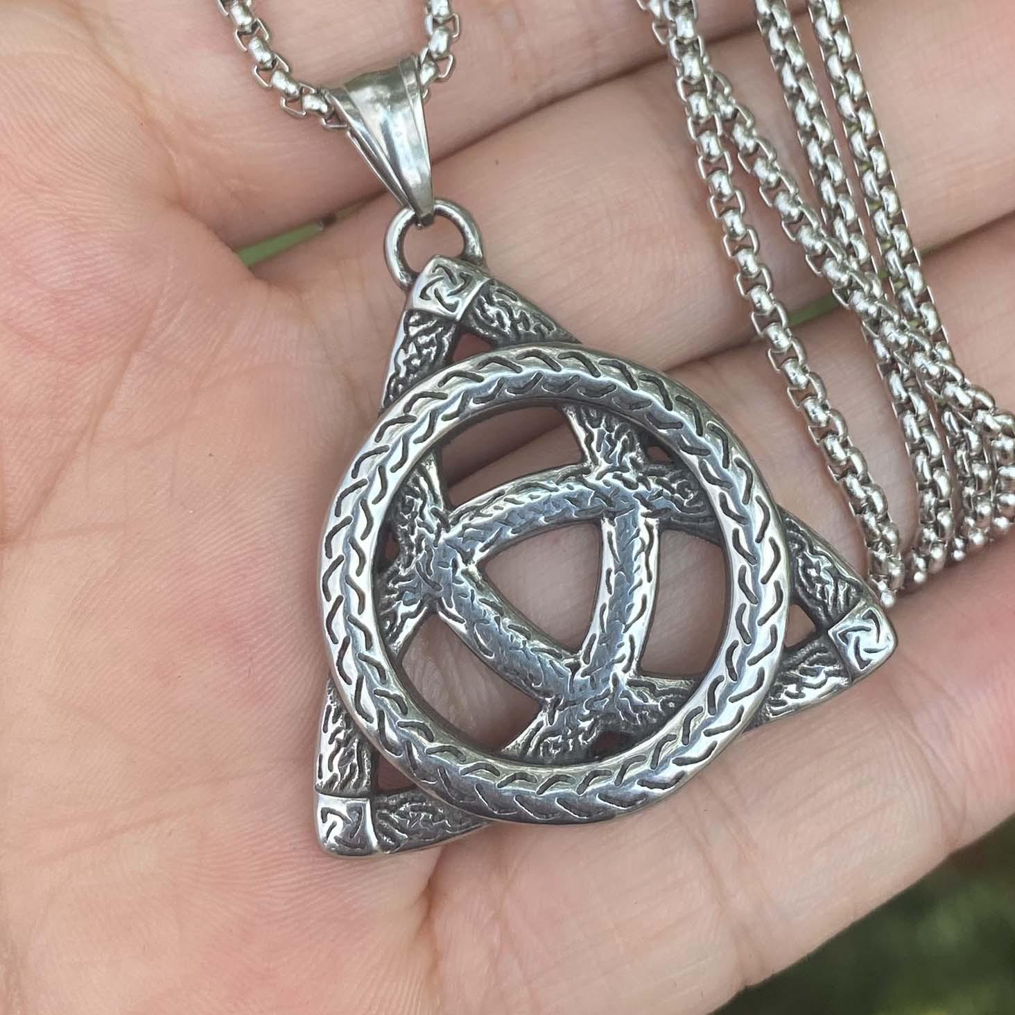 

Necklace Compass Hip Hop Light Luxury Versatile Pendant 50CM(Necklace Size)