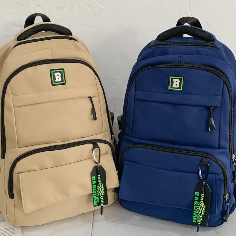 New college student oversized capacity backpack fashionable versatile men's and women's same casual class backpack