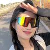 2 Stück Outdoor Sport Sonnenbrille für Männer Frauen Mode Wandern Radfahren Sonnenbrillen Brillen Männlich Blendfrei Spiegel UV400