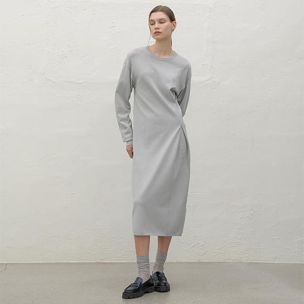 Atelier Nine Shirring Loose Fit Long Knit Dress(Op-6147)