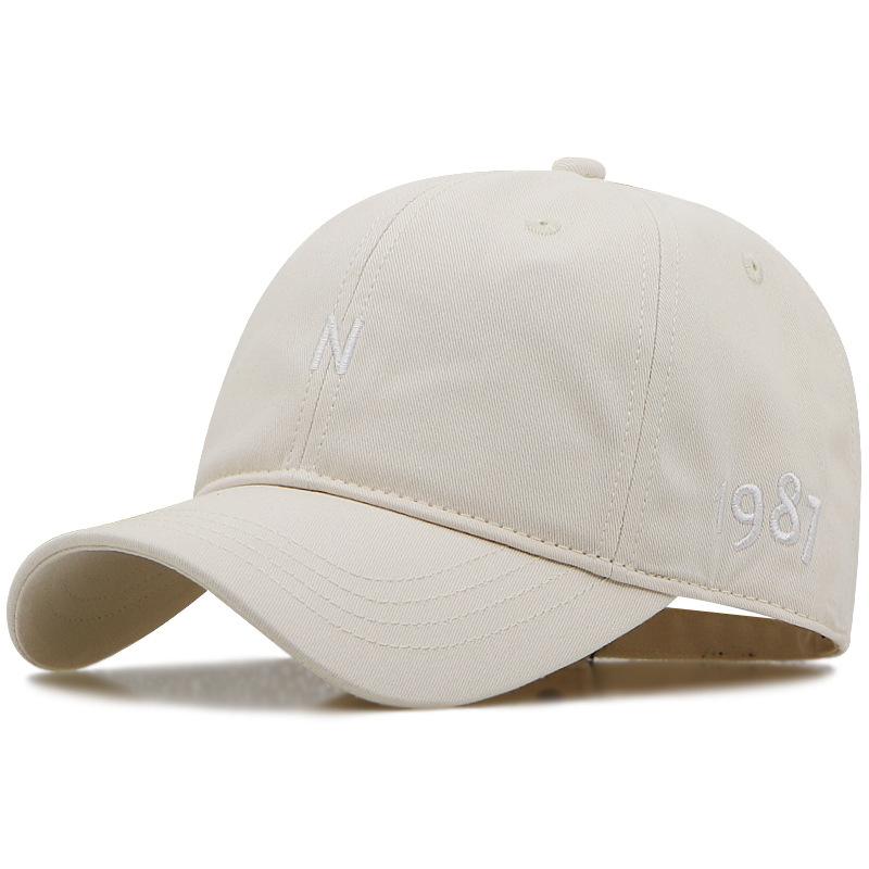 Big Head Circumference Hat, Baseball Cap, Men's Spring and Autumn Visor, Sun Protection, Small Face Embroidery Cap, Large Size.