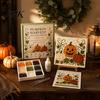 Easy Craft Kit for Beginners Halloween Sea Glass Art DIY Kit, Ghost Black Cat Owl Raven Pumpkin Creative Journey Gift Set Mosaic Set, Beginner