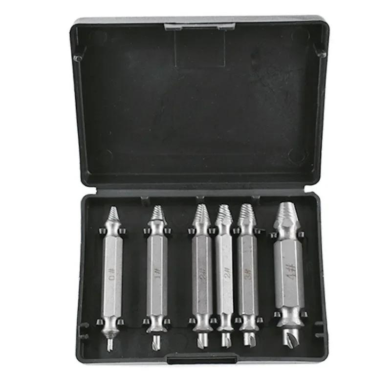 4/6Pcs Set Damaged Screw Extractor Center Drill Bit Set Woodworking Tools Broken Bolt Extractor Bolts Screws Remover Extractor