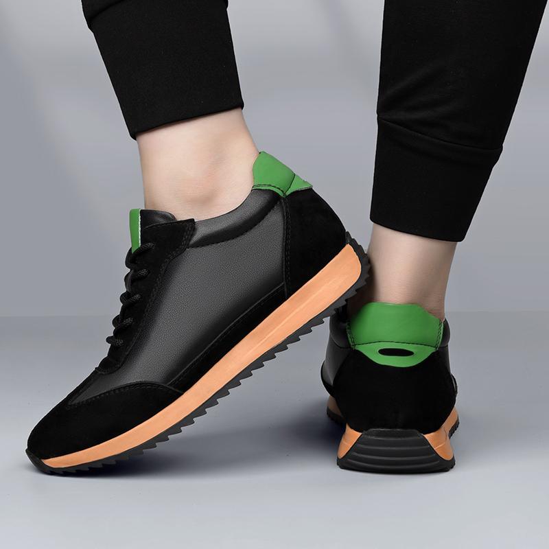 Fashion All-match Men Casual Shoes Fashion Male Skate Shoes Men Genuine Leather Outdoor Sneakers Non-Slip Male Comfortable Hiking Shoes