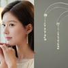 Xu I is dazzling Zhao Lusi Xu Yan same silver needle zircon pearl earrings elegant stud earrings light luxury high-end earrings