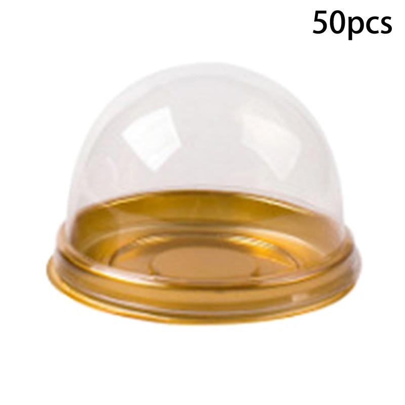 Einweg Runde Eigelb Knusprige Mondkuchen Box Quadratische Kunststoff Mondkuchen Kuppel Boxen Verpackung Dessert Mousse Schalen Behälter