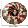 16inches Christmas 3D Rugs Round Rugs Non-Slip Xmas Optical Illusion Rug Carpet Soft Mat