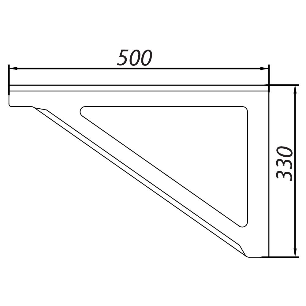 ADAM DW Suport coș de fum lungime 500mm