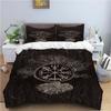 Scandinavian Folklore Motifs Viking Duvet Cover Microfiber Northern Germanic Culture Mjollnir for Women Men Bedroom Decorations