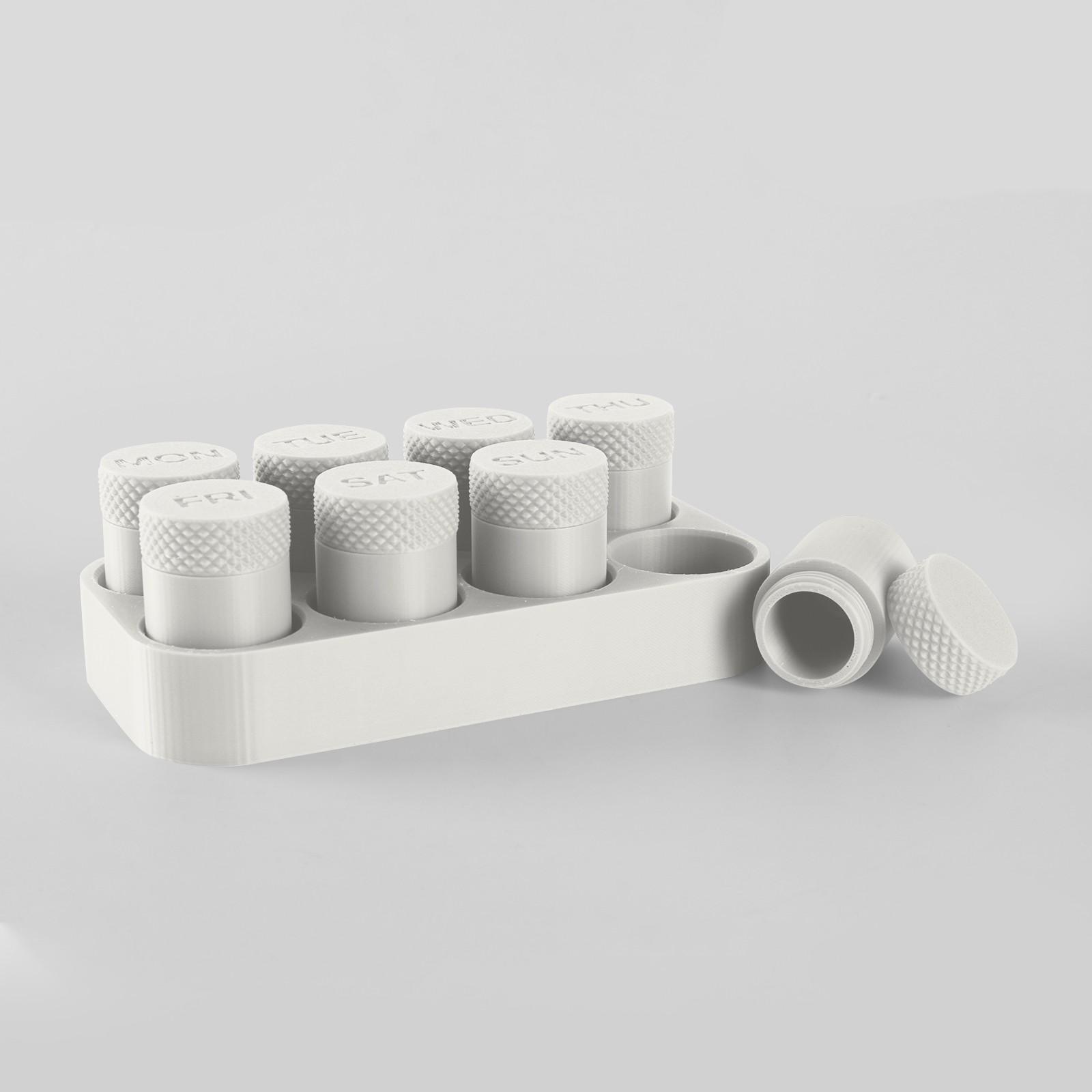 

3D-печатный ящик для хранения лекарств в домашних условиях One Size белый