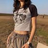 Women T-Shirt Y2k Print Slim Graphic Summer Korean Fashion Harajuku Streetwear