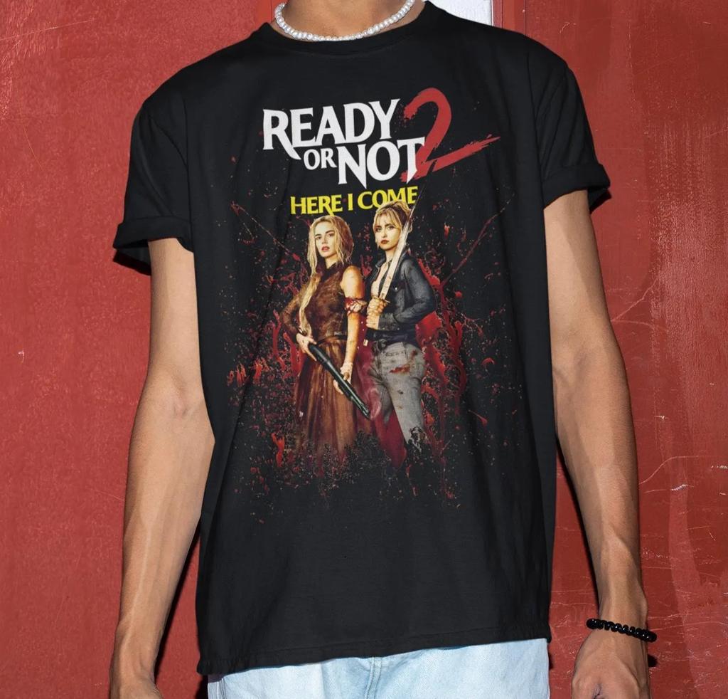 Ready Or Not 2 Hier komme ich 2026 Horror-Komödie Film T-Shirt Weiche Baumwolle DTG Druck T-Shirt Geschenk für Horror-Fans Fd Etsy Irland