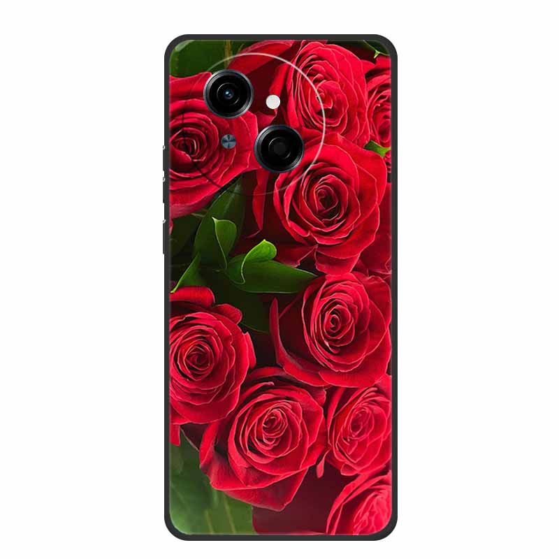 For Tecno Spark 40C Phone Case 6.67" Fashion Photos Black Silicone Soft TPU Case For Tecno Spark 40C Back Cover Cases 40 C Coque