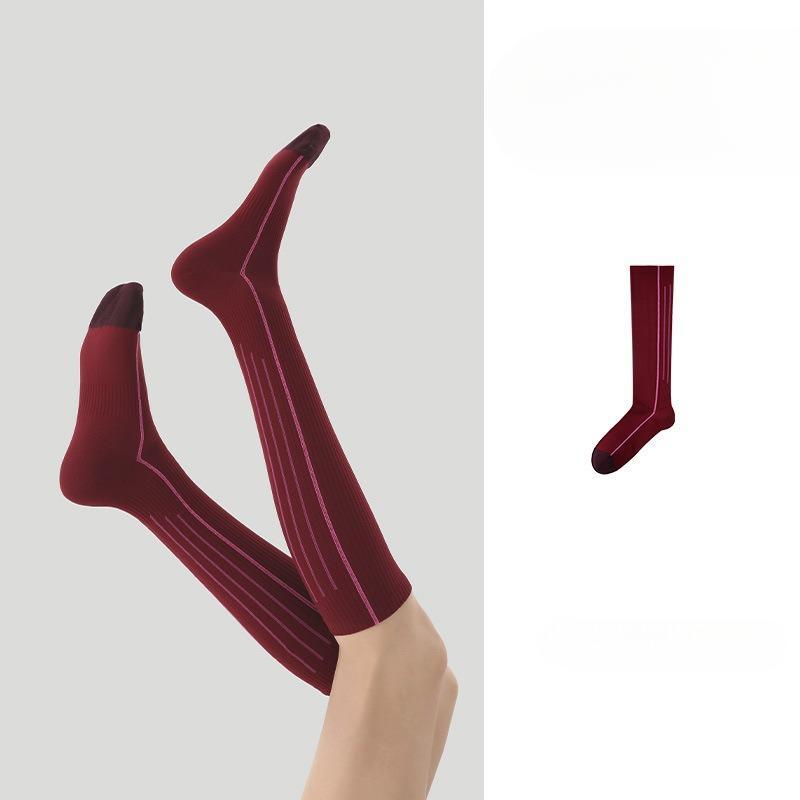 Female Spring and Autumn Outdoor Hiking Tennis Jumping Rope Exercise Long Pressure Calf Socks