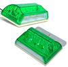 Morytrade Truck Accessories 24V LED Square Side Bus Marker Amber Emerald for Large Trucks Lamps, Downlights, Waterproof, Square, 10-Piece Set, Green,