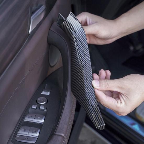 1Set ABS Carbon Fiber Car Inner Door Handle Inner Cover For BMW X3 X4 2018-