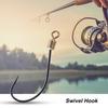 5Pcs/Bag 45824 Fishing Hooks with Swivel Rotating Sharp Barb Rustproof Fixing Fishes Stainless