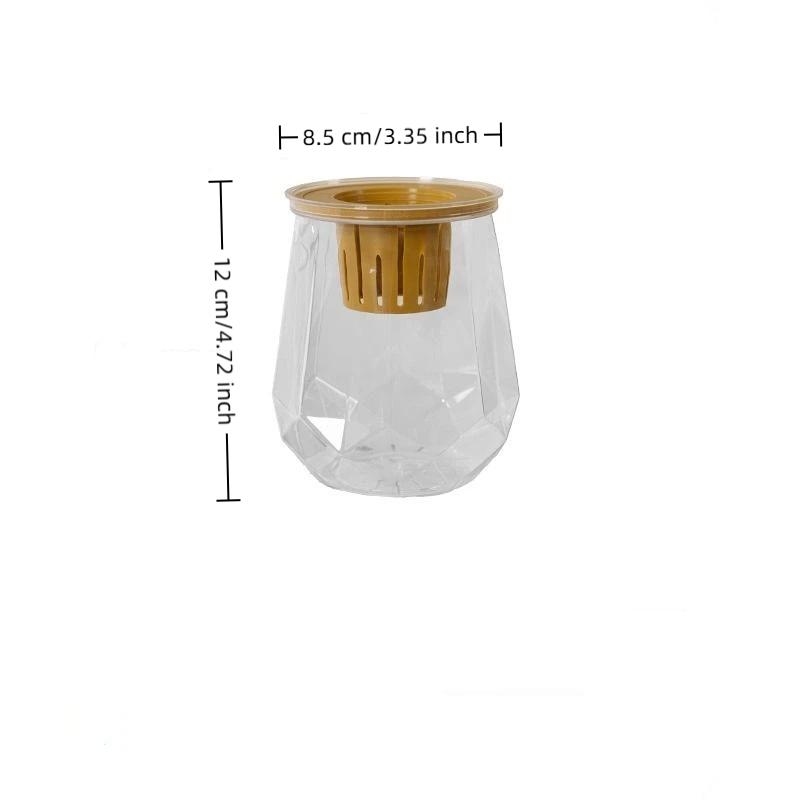Mini samozavlažovací květináč Nádrž na ryby Průhledné plastové květináče Samozavlažovací květináč Váza pro domácí dekoraci
