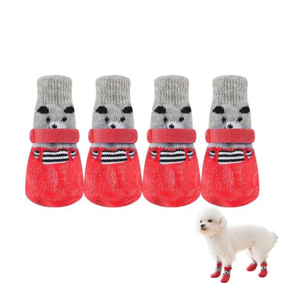4 botas impermeables para perros, para caminar en la nieve en invierno, antideslizantes, protectores de patas para perros pequeños, medianos y grandes.