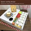 Carbon Steel Kitchen Pull-Out Tray With Extendable Board Single/Double Layer Microwave Drawer Shelf Non-slip Bottom Space-Saving