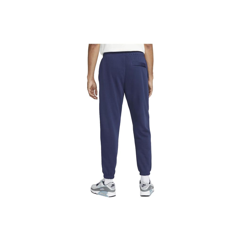 Nike Club Logo Embroidered Elastic Waistband Cuffed Sports Pants Men Bottoms Navy-Blue FB7687-410