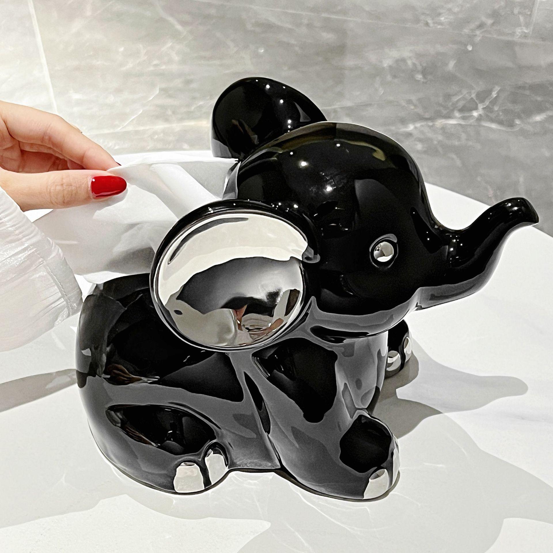 

Милая коробка с салфетками в виде слона для гостиной, настольные салфетки, ящик для бумаги, высококачественный светильник, роскошные украшения