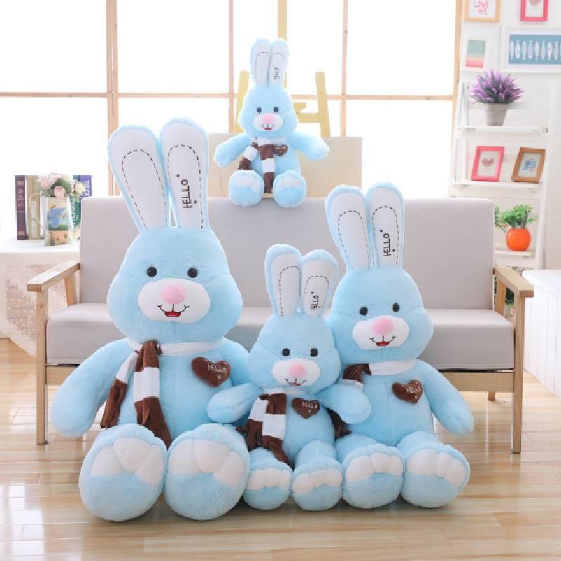 Rabbit Toys Plush Scarf Love Cartoon Animals Fill Doll Xmas Gift Stuffed Garnish