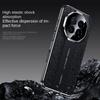 Auspicious Cloud Leather Carving Process Embossed Case For Honor Magic8 Pro Magic 8 Slim Plated Frame Protection Cover