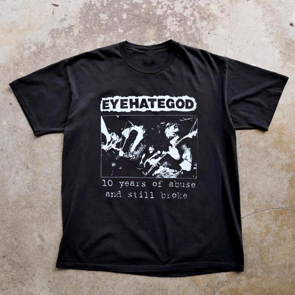 

ВИНТАЖНАЯ Футболка EYEHATEGOD 10 years of abuse Черная Все Размеры Подарок Унисекс M