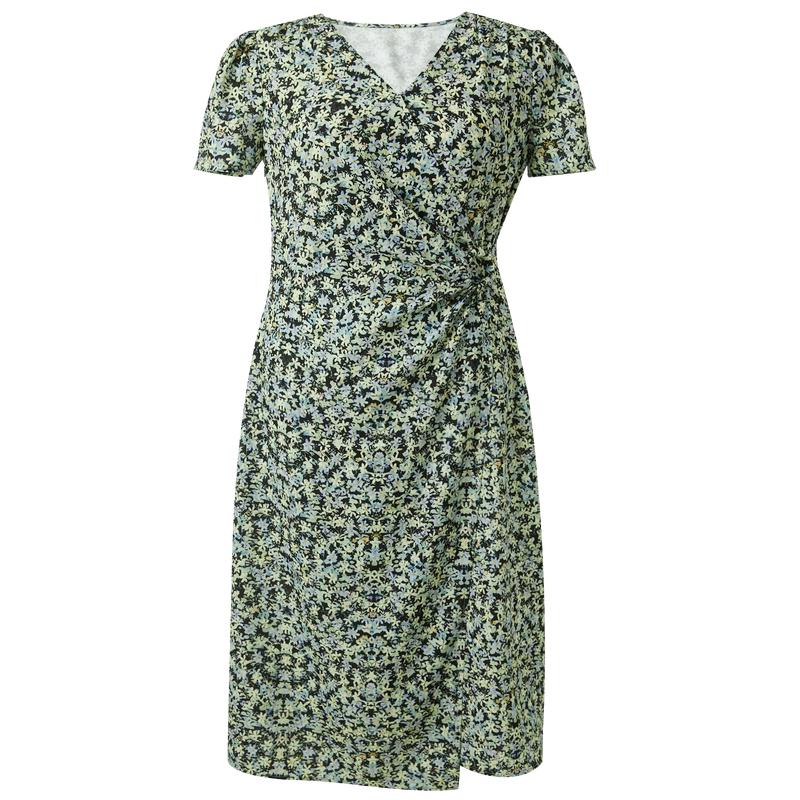 

Sancai 2026 Summer V-Neck Floral French Tea Dress XL