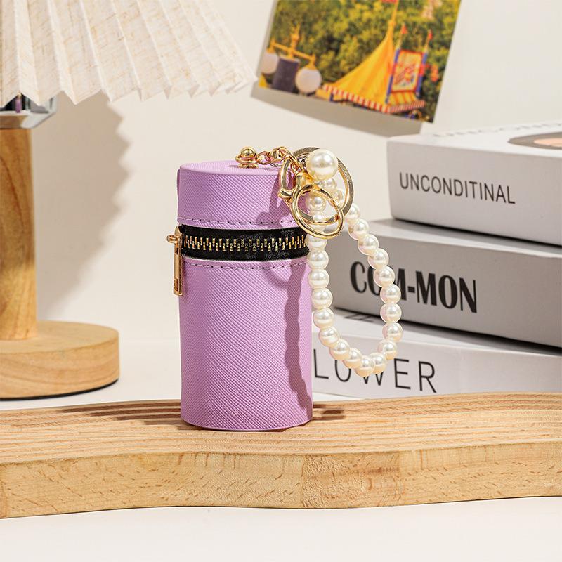 

Mini Cross-border PU Bucket Bag: Portable, Stylish Make-up Organizer with DIY Pendant