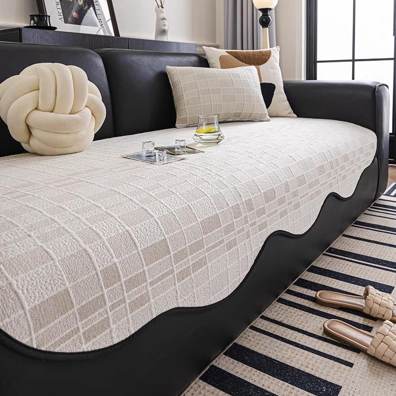 Cool Doudou Ice Silk Sofa Cushion Retro Lattice Non-slip Simple Summer Cool New Straight Row Sofa Cushion Special-shaped