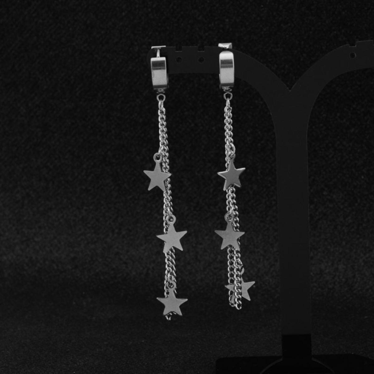 

2PC Fashion Men s Personality Rascal Handsome Irregular Earrings Zircon Accessories Suitable for Date, Party, Festival Gifts