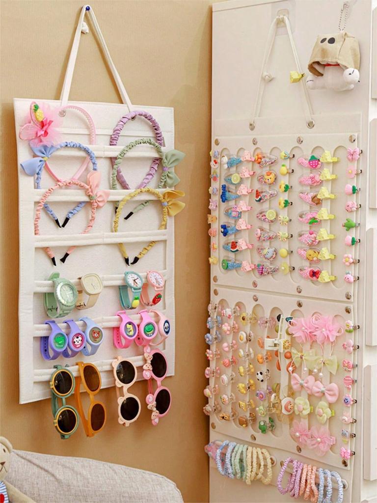 Haarschleifen-Organizer zum Aufhängen an der Wand, großer Kopfbandhalter, Haarspangen-Aufbewahrungsbügel, platzsparendes Accessoire für Mädchenzimmer