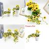 Sunflower Artificial Plant Mini Round Pot For Home Decor And Photography Props