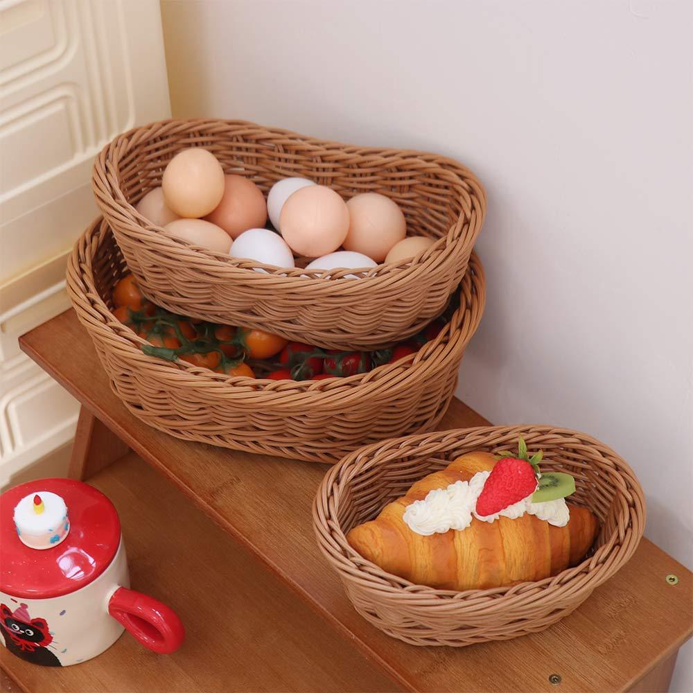Plastic Storage Basket Creative Pastry Plate Desktop Ornament Desktop Clutter Box  Tabletop