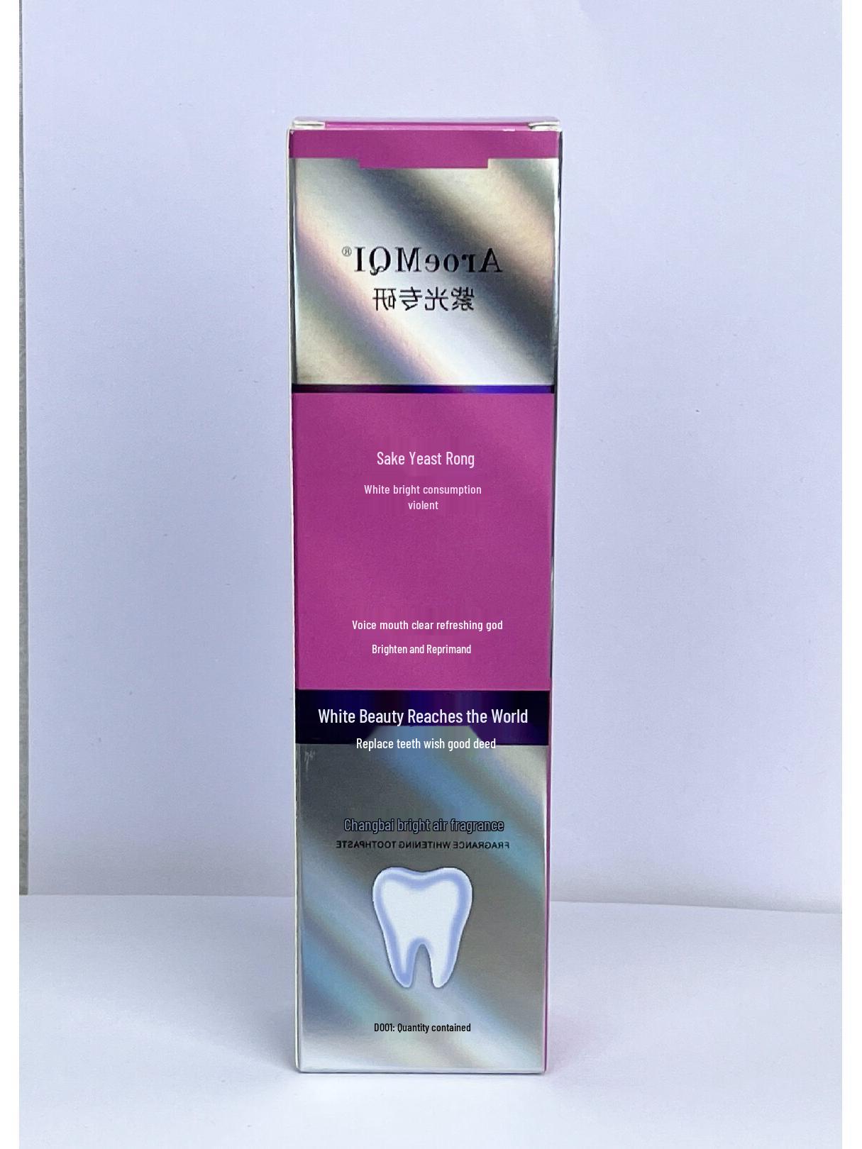 Lysozyme Whitening Toothpaste with Fresh Burst Beads - Purple Light Formula, Genuine Product for Effective Cleaning and Descaling.