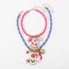 New Dopamine Flower Charms Necklaces Vintage Pendant Necklaces for Women Female Multilevel Chain Collar Jewelry Gift