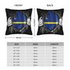Curacao Rippied Flag Square Pillow Case  Cushion Cover Custom Polyester Decor Pillowcase for Seat 45x45cm