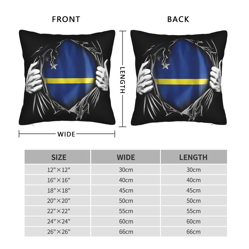 Curacao Rippied Flag Square Pillow Case Cushion Cover Custom Polyester Decor Pillowcase for Seat 45x45cm