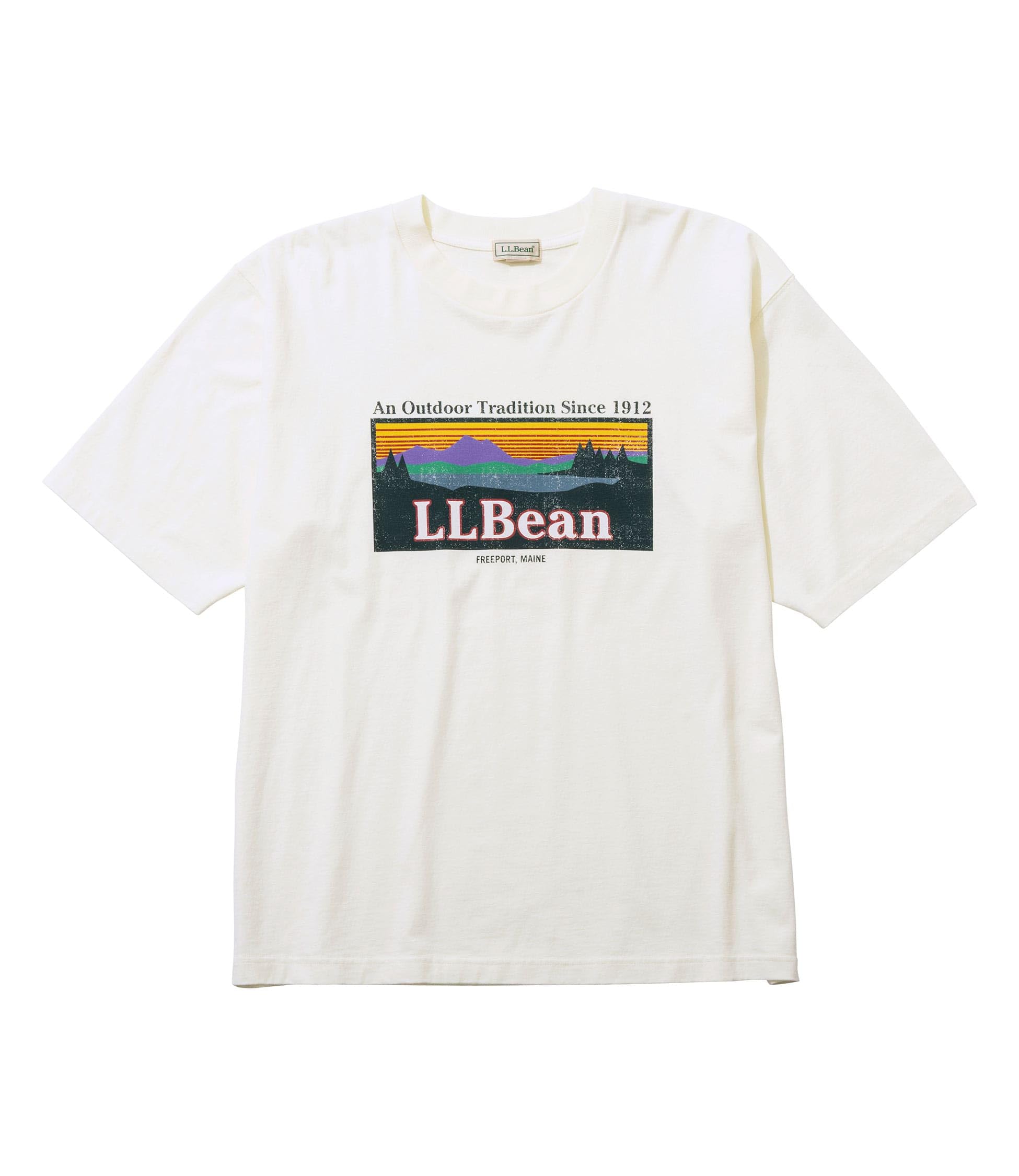 

[L.L.Bean] Men s Morrill Short Sleeve Katahdin Logo Tee, Size L, Lemon Yellow, CK04162006